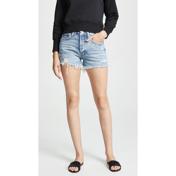 Agolde Parker Vintage Loose Fit Cut-off Shorts - 26 Swapmeet - Picture 1 of 7